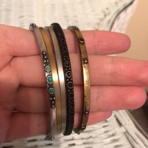 Lucky Brand set of 5 assorted bangle bracelets